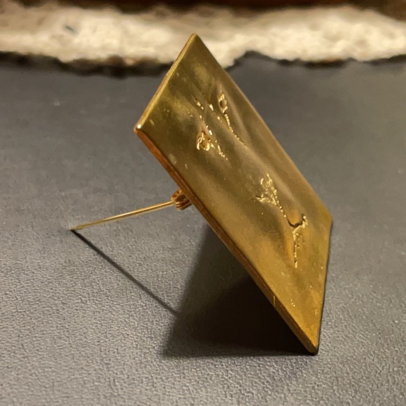 Jonette Jewelry JJ Lion Head Modernist Pin BROOCH Gold Tone GORGEOUS Piece 🦁 - Picture 12 of 16